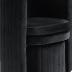 Selena Velvet Upholstered Accent Chair and Ottoman Set