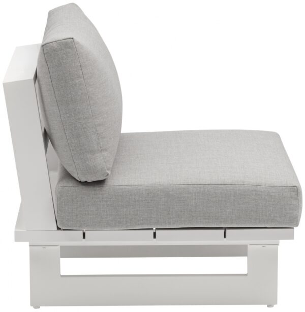 Maldives Water Resistant Fabric Upholstered Outdoor Patio Modular Armless Chair