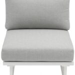 Maldives Water Resistant Fabric Upholstered Outdoor Patio Modular Armless Chair
