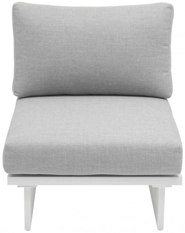 Maldives Water Resistant Fabric Upholstered Outdoor Patio Modular Armless Chair