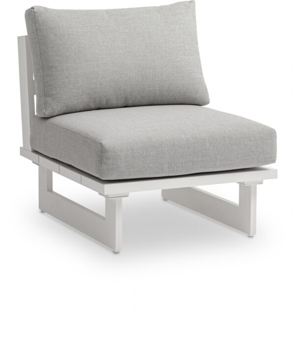 Maldives Water Resistant Fabric Upholstered Outdoor Patio Modular Armless Chair