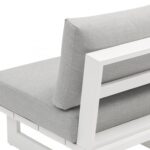 Maldives Water Resistant Fabric Upholstered Outdoor Patio Modular Armless Chair