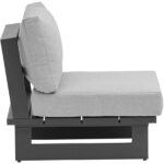 Maldives Water Resistant Fabric Upholstered Outdoor Patio Modular Armless Chair