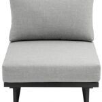 Maldives Water Resistant Fabric Upholstered Outdoor Patio Modular Armless Chair
