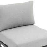 Maldives Water Resistant Fabric Upholstered Outdoor Patio Modular Armless Chair