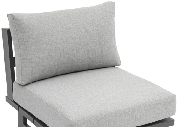 Maldives Water Resistant Fabric Upholstered Outdoor Patio Modular Armless Chair