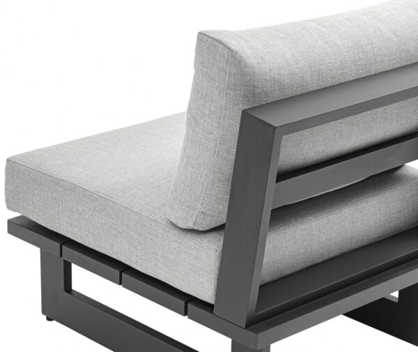 Maldives Water Resistant Fabric Upholstered Outdoor Patio Modular Armless Chair
