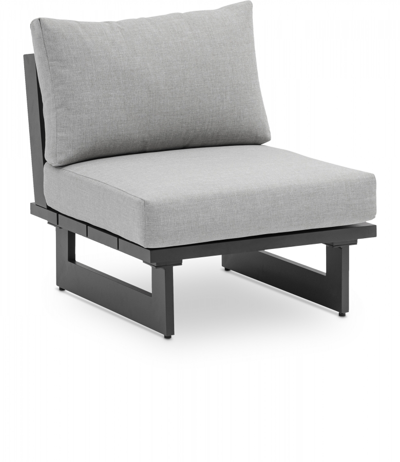 Maldives Water Resistant Fabric Upholstered Outdoor Patio Modular Armless Chair