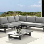 Maldives 102" Water Resistant Fabric Upholstered Outdoor Patio Modular Sectional