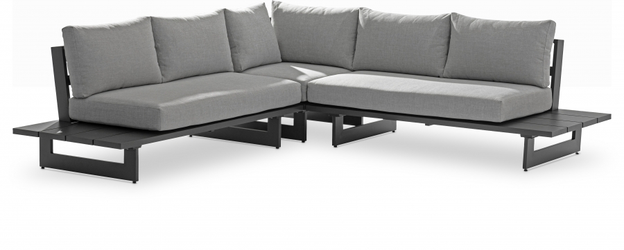 Maldives 102" Water Resistant Fabric Upholstered Outdoor Patio Modular Sectional
