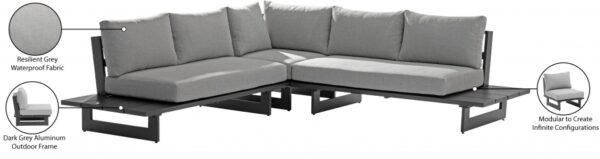 Maldives 102" Water Resistant Fabric Upholstered Outdoor Patio Modular Sectional
