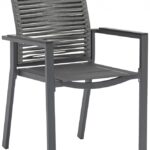 Maldives Mesh And Rope Fabric Outdoor Patio Dining Arm Chair