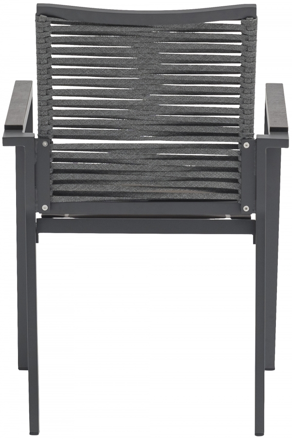 Maldives Mesh And Rope Fabric Outdoor Patio Dining Arm Chair