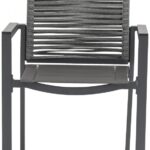 Maldives Mesh And Rope Fabric Outdoor Patio Dining Arm Chair