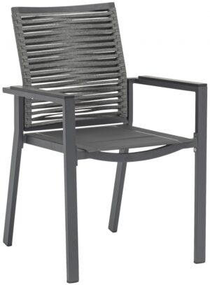Maldives Mesh And Rope Fabric Outdoor Patio Dining Arm Chair