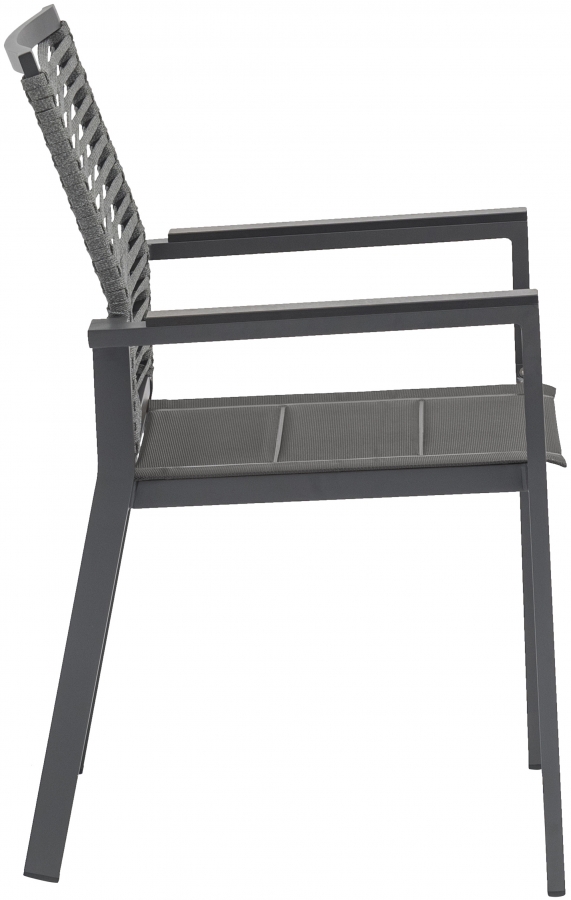 Maldives Mesh And Rope Fabric Outdoor Patio Dining Arm Chair