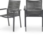 Maldives Mesh And Rope Fabric Outdoor Patio Dining Arm Chair