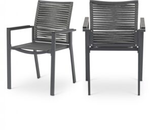 Maldives Mesh And Rope Fabric Outdoor Patio Dining Arm Chair