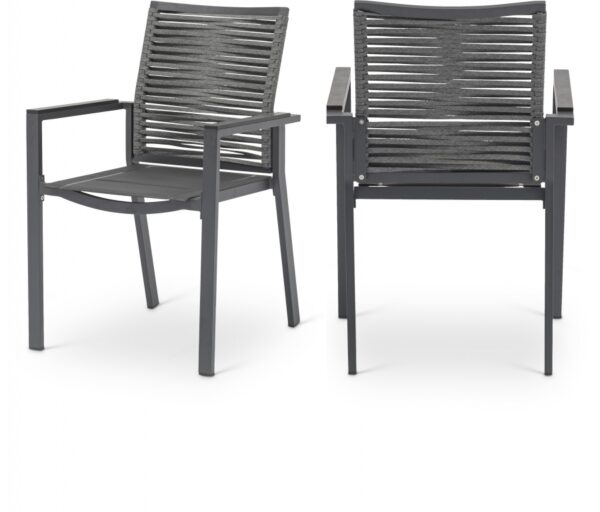 Maldives Mesh And Rope Fabric Outdoor Patio Dining Arm Chair
