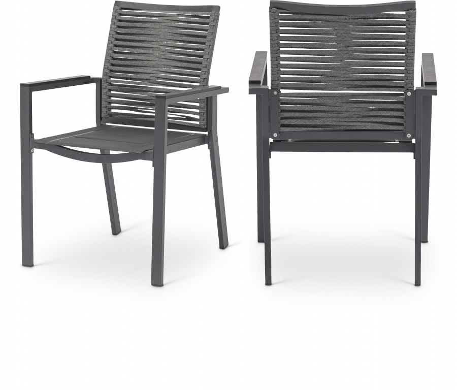 Maldives Mesh And Rope Fabric Outdoor Patio Dining Arm Chair