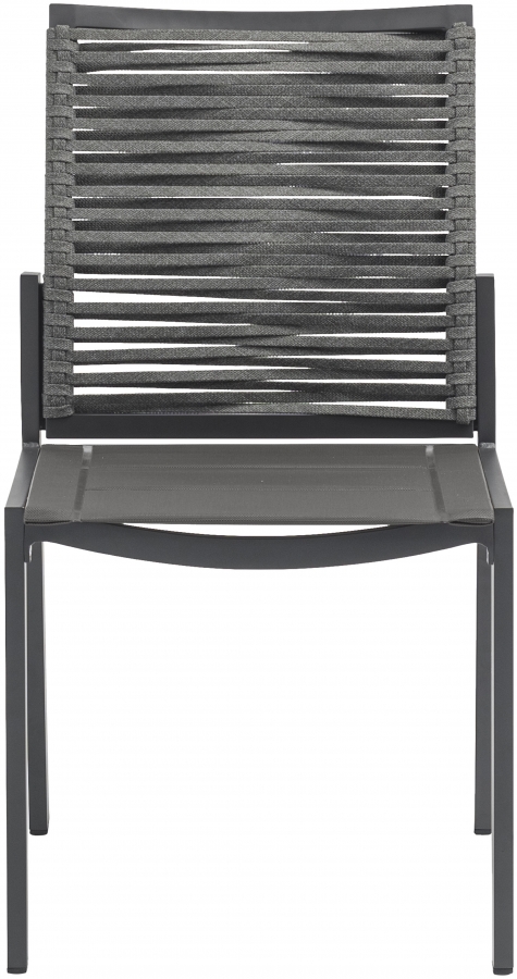 Maldives Mesh And Rope Fabric Outdoor Patio Dining Side Chair