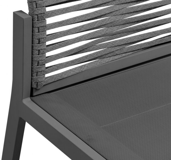 Maldives Mesh And Rope Fabric Outdoor Patio Dining Side Chair