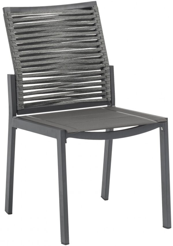 Maldives Mesh And Rope Fabric Outdoor Patio Dining Side Chair