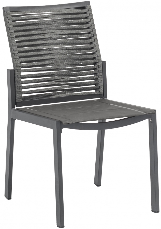 Maldives Mesh And Rope Fabric Outdoor Patio Dining Side Chair