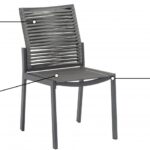 Maldives Mesh And Rope Fabric Outdoor Patio Dining Side Chair