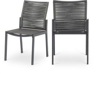 Maldives Mesh And Rope Fabric Outdoor Patio Dining Side Chair