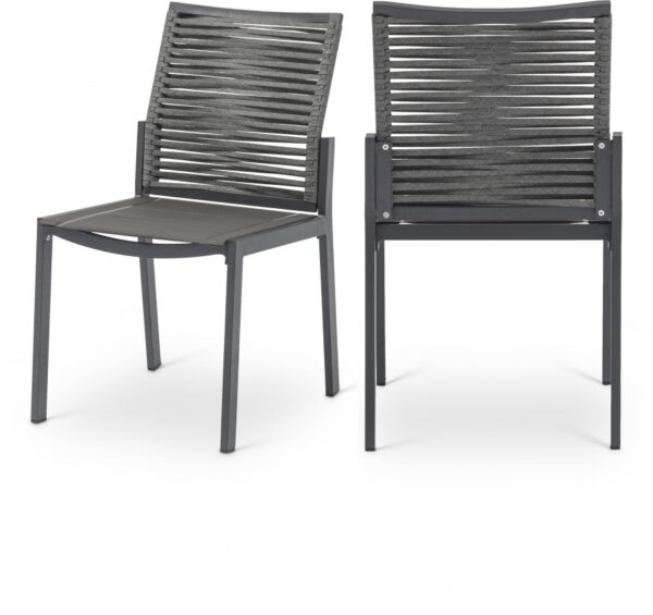 Maldives Mesh And Rope Fabric Outdoor Patio Dining Side Chair