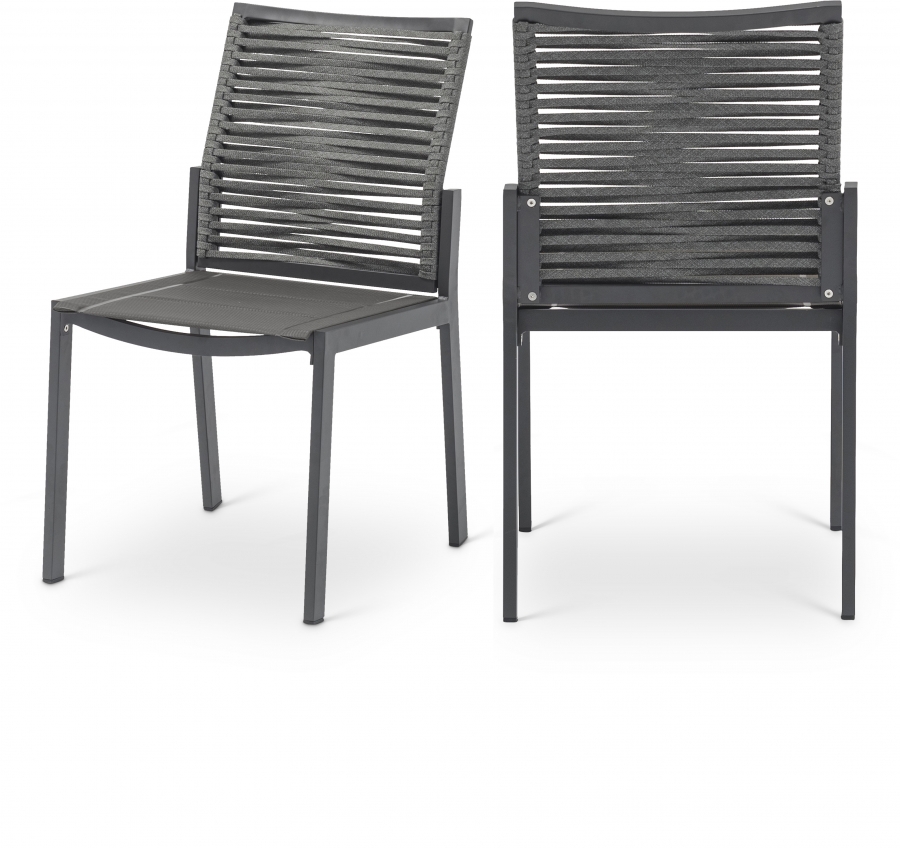 Maldives Mesh And Rope Fabric Outdoor Patio Dining Side Chair