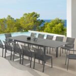 Maldives 95.5" - 119" Aluminum Extendable Outdoor Patio Dining Table