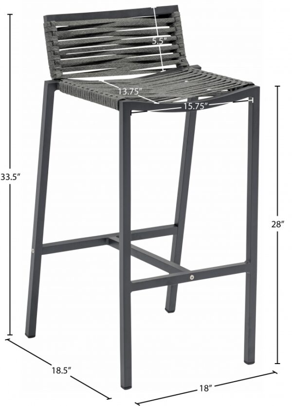 Maldives Mesh And Rope Fabric Outdoor Patio Bar Stool