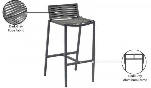 Maldives Mesh And Rope Fabric Outdoor Patio Bar Stool