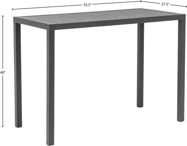 Maldives Aluminum Outdoor Patio Rectangle Bar Table