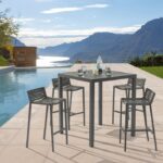 Maldives Aluminum Outdoor Patio Square Bar Table
