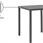 Maldives Aluminum Outdoor Patio Square Bar Table