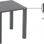 Maldives Aluminum Outdoor Patio End Table