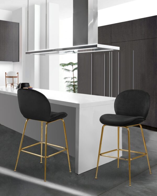 Paris Velvet Upholstered Counter Stool