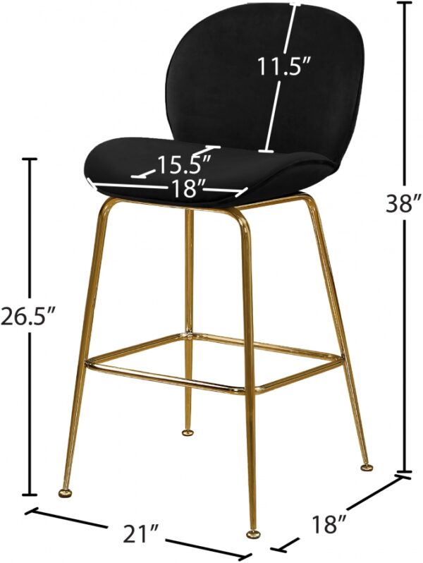 Paris Velvet Upholstered Counter Stool