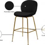 Paris Velvet Upholstered Counter Stool