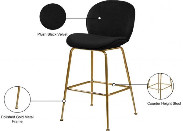Paris Velvet Upholstered Counter Stool