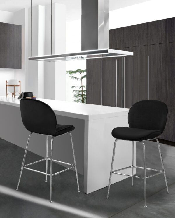 Paris Velvet Upholstered Counter Stool