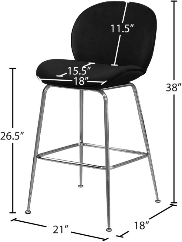 Paris Velvet Upholstered Counter Stool