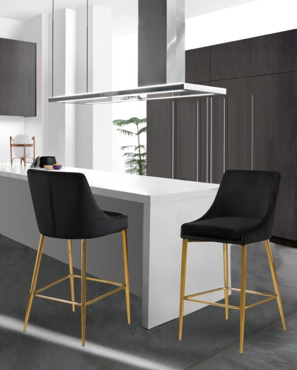 Karina Velvet Upholstered Counter Stool