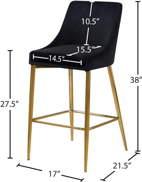 Karina Velvet Upholstered Counter Stool