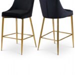 Karina Velvet Upholstered Counter Stool