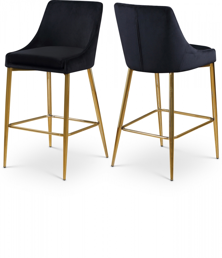 Karina Velvet Upholstered Counter Stool