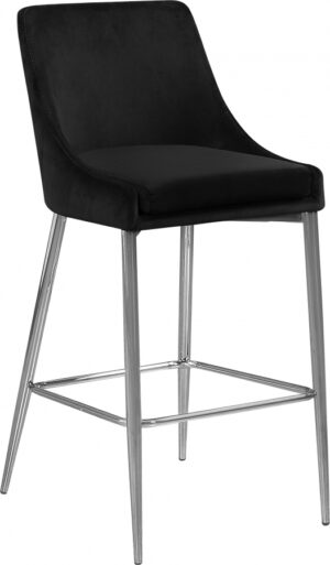 Karina Velvet Upholstered Counter Stool